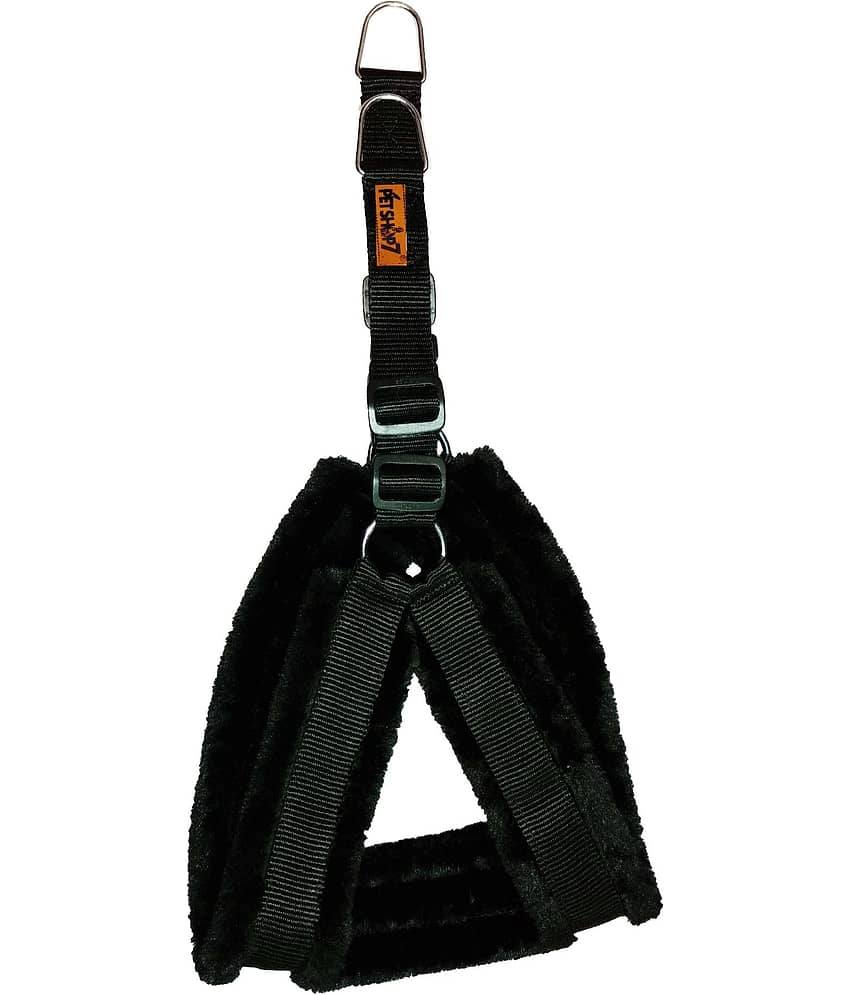 Petshop7 Fur Padded  Nylon Dog Fur Harness Small (Chest Size - 23-28inch)