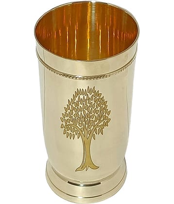 A & H ENTERPRISES - Heavy Water Brass Glasses 250 ml ( Pack of 1 )