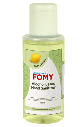INTERCORP FOMY 75% Isopropyl Alcohol-based Hand Rub Sanitizer and Disinfectant, 100 ml (Lemon)