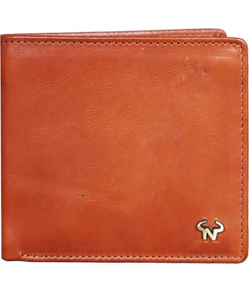 Calfnero Camel Leather Men's RFID Wallet ( Pack of 1 )