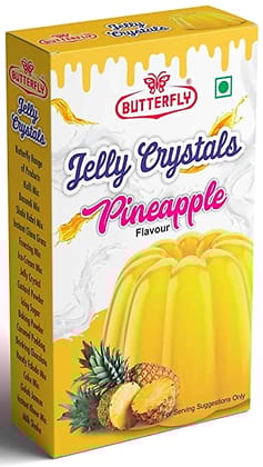 Butterfly Instant Jelly Crystals, 100g (Pineapple)  by Butterfly Dessert Mixes and Bakery Needs.