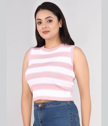 FEVERFEW Women's Cotton Crop Top ( Pink )