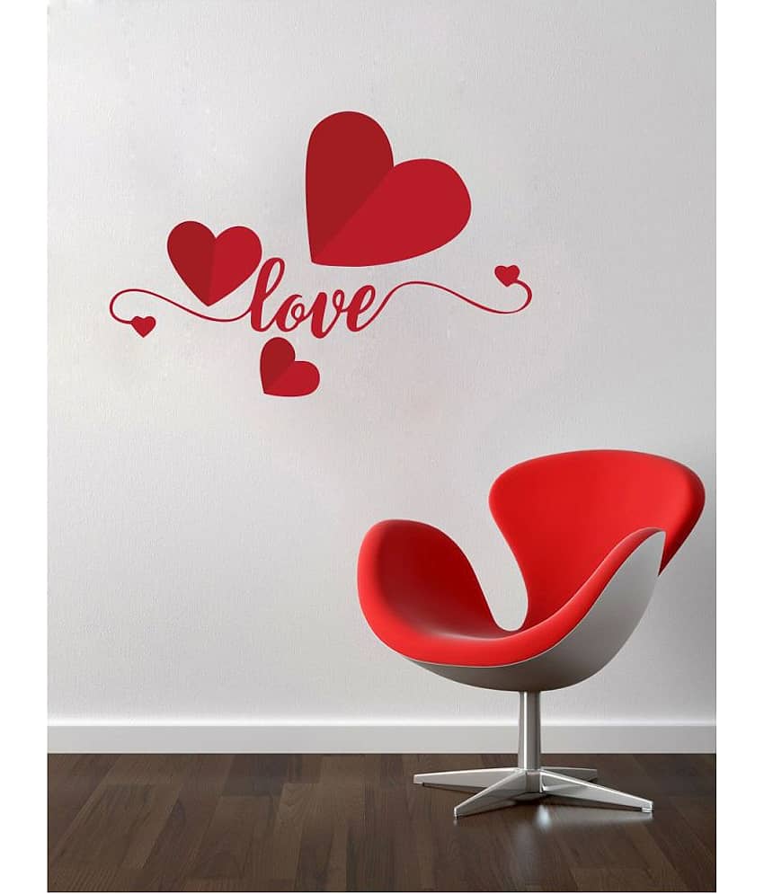 Decor Villa Love Heart Sticker ( 55 x 58 cms )
