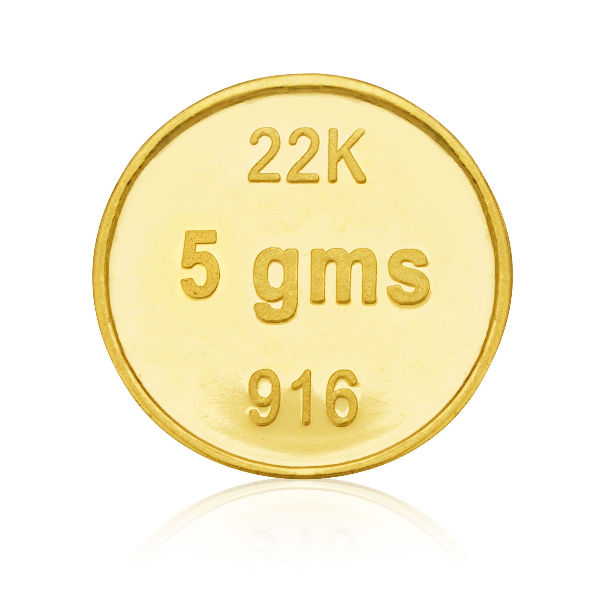 Dvara SmartGold Round Gold Coin (22K) 5 Gms