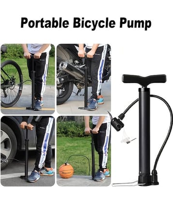 Air Pump for Football Cycles Bicycle Air Inflating Pump with High Pressure Heavy Material Steel Multipurpose Air Pump, Pack of 1