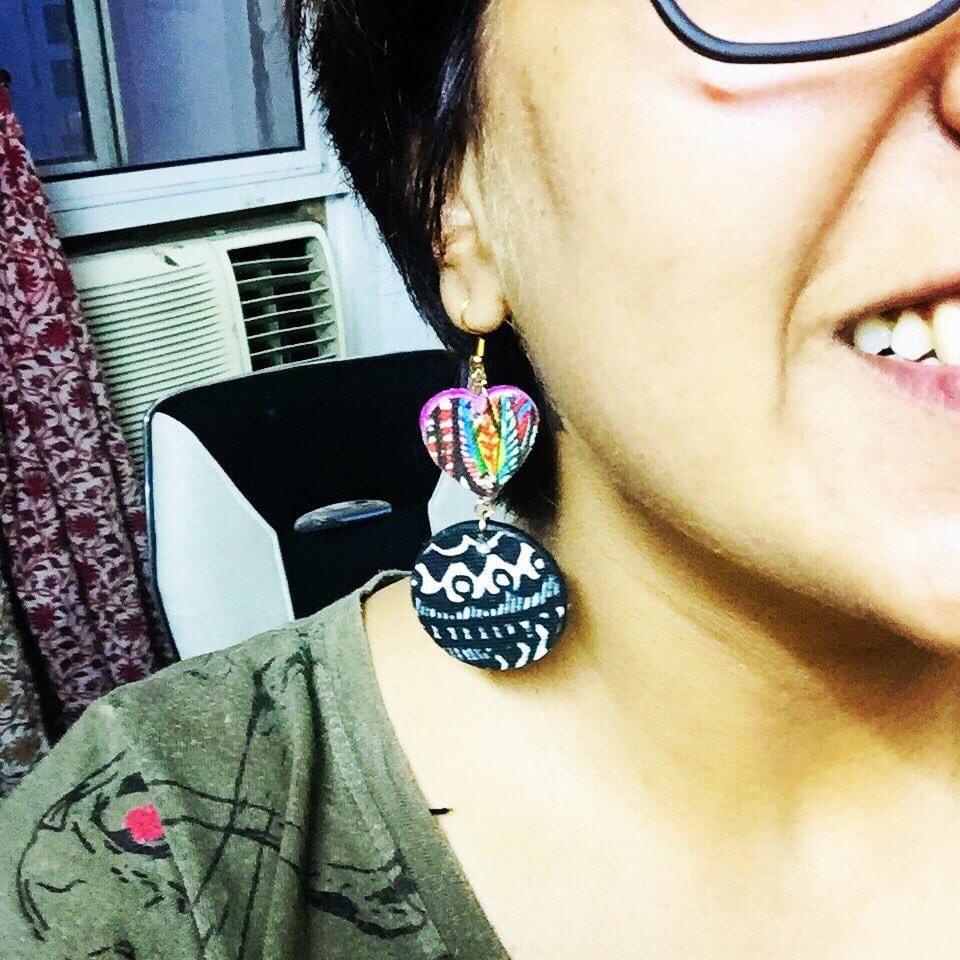 Halo-Heart Earrings - 1