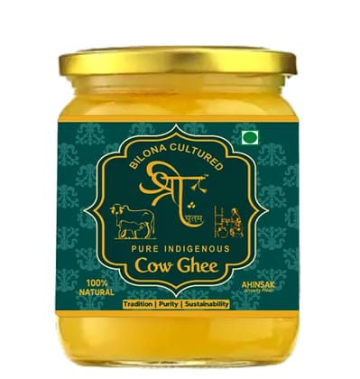 A2 Cow ghee / Desi cow Bilona Ghee - Shree Ghritam A2 Cow Bilona Ghee 500ml (shree-ghritam-100-organic-a2-cow-bilona-ghee - 500g) by SHREE MAHALAKSHMI PRODUCTS