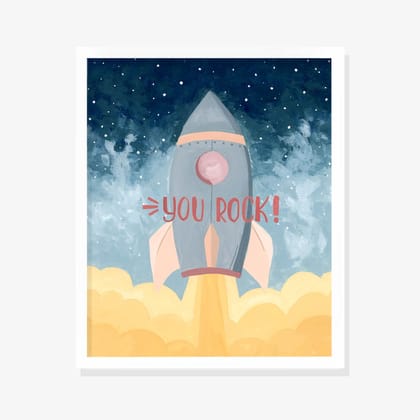 You Rock Art Wall Art Frame-8x10 inches / White Frame