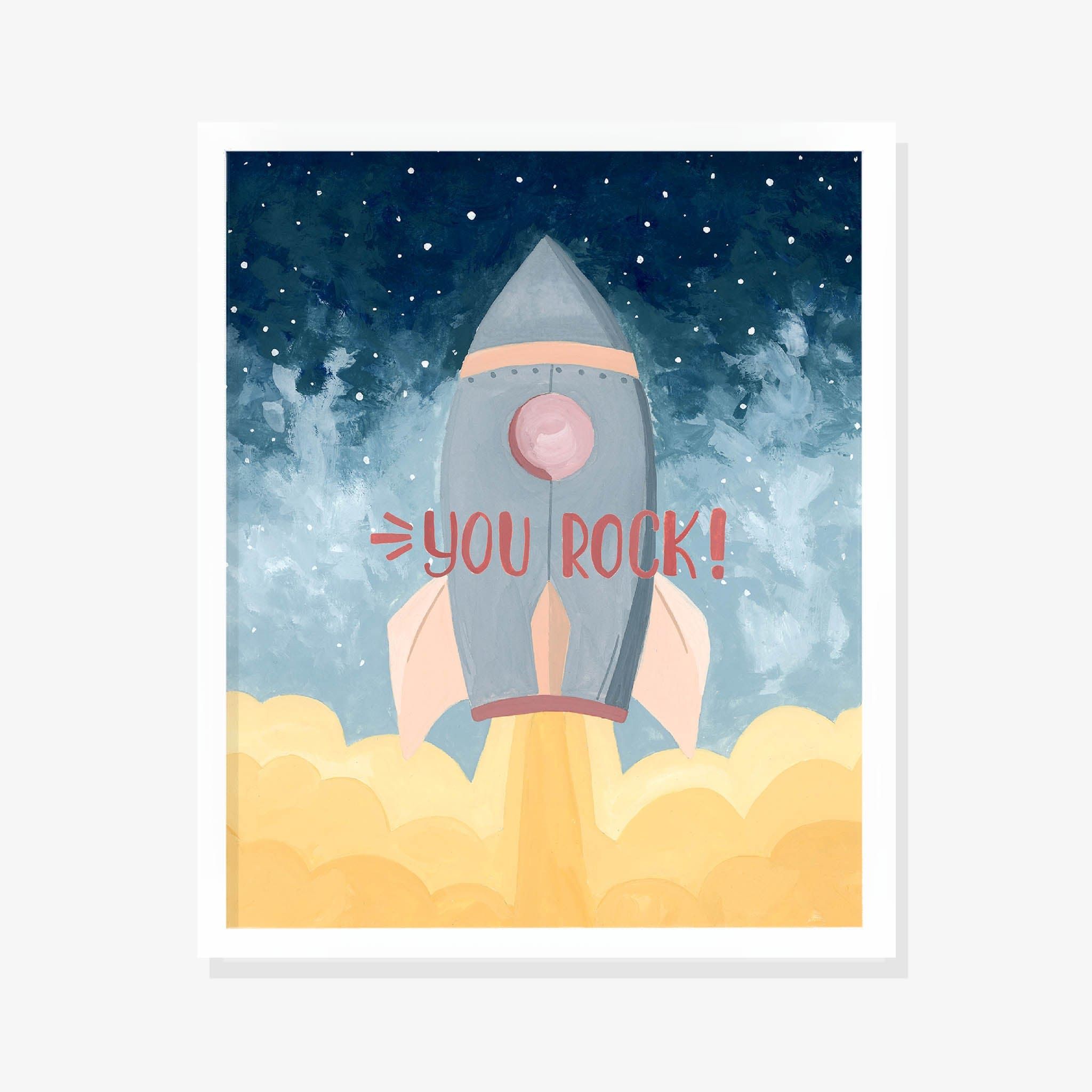 You Rock Art Wall Art Frame-8x10 inches / White Frame