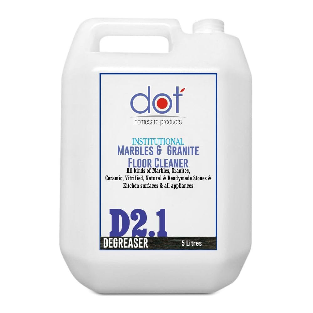 DOT Homecare Products | Marbles, Granite Floor Cleaner 5 Litres | Degreaser | Indian and Imported floorings, fiberglass sinks, kitchen surfaces, heavy oil stain remover