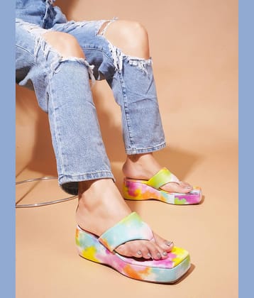 JM Looks Green Women's Slip On Heels