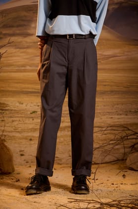 Double Pleated Trousers-XS
