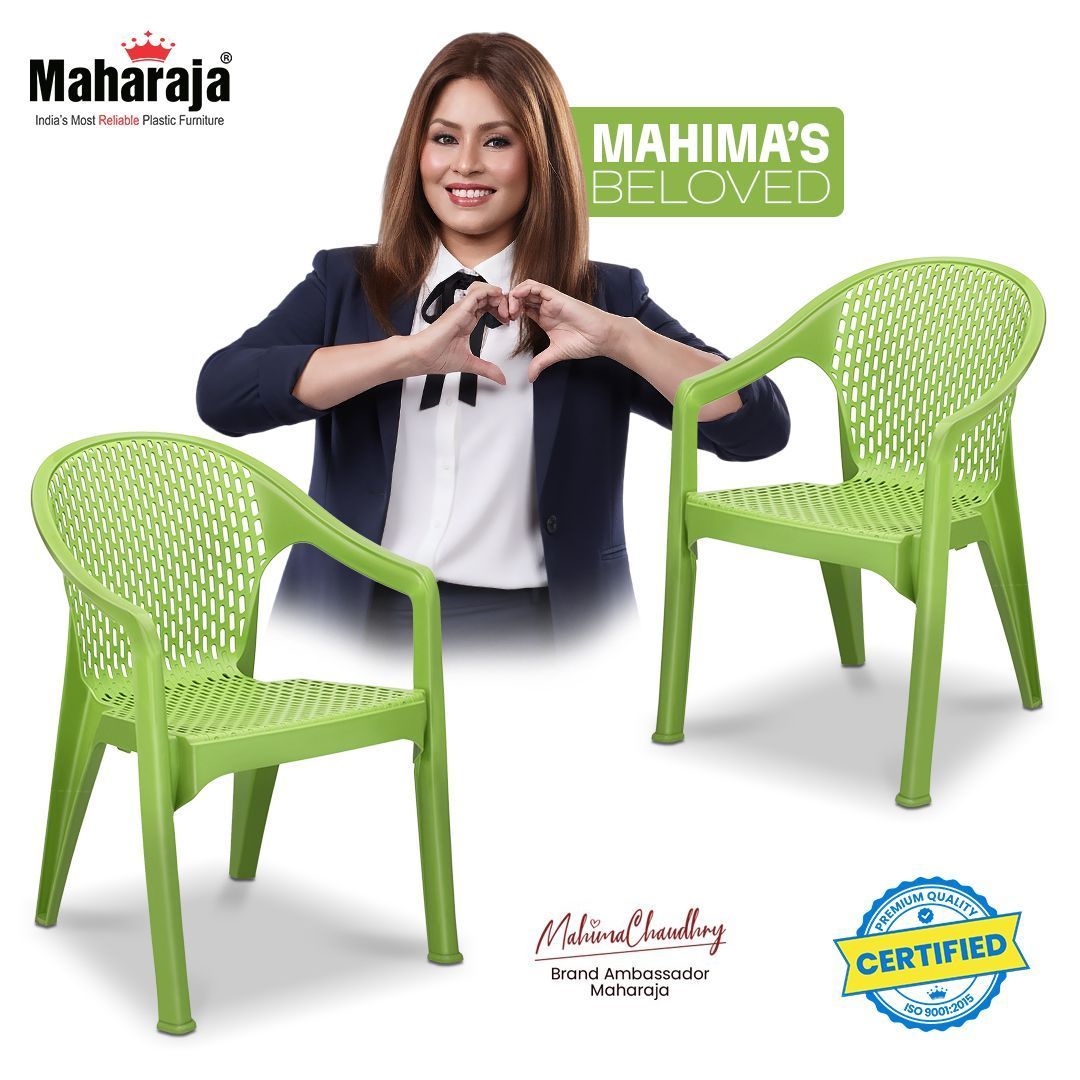 Best Plastic Chair – Maharaja Galaxy  Comfortable Arm Rest  200kg Capacity  Home & Outdoor