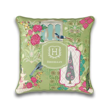 Koyal's Dream Cushion Cover-Green / 18" / Velvet