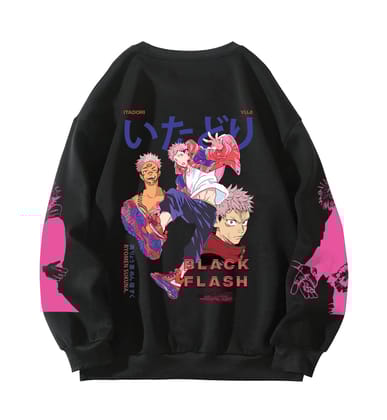 JJK Designed Oversized Sweatshirt-S / Black