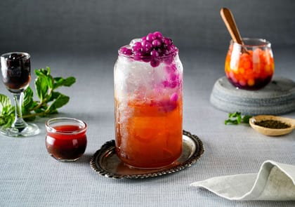 Kokum Iced Tea with Bubbles