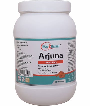 Way2Herbal Arjuna Capsule 700 No.S Pack of 1