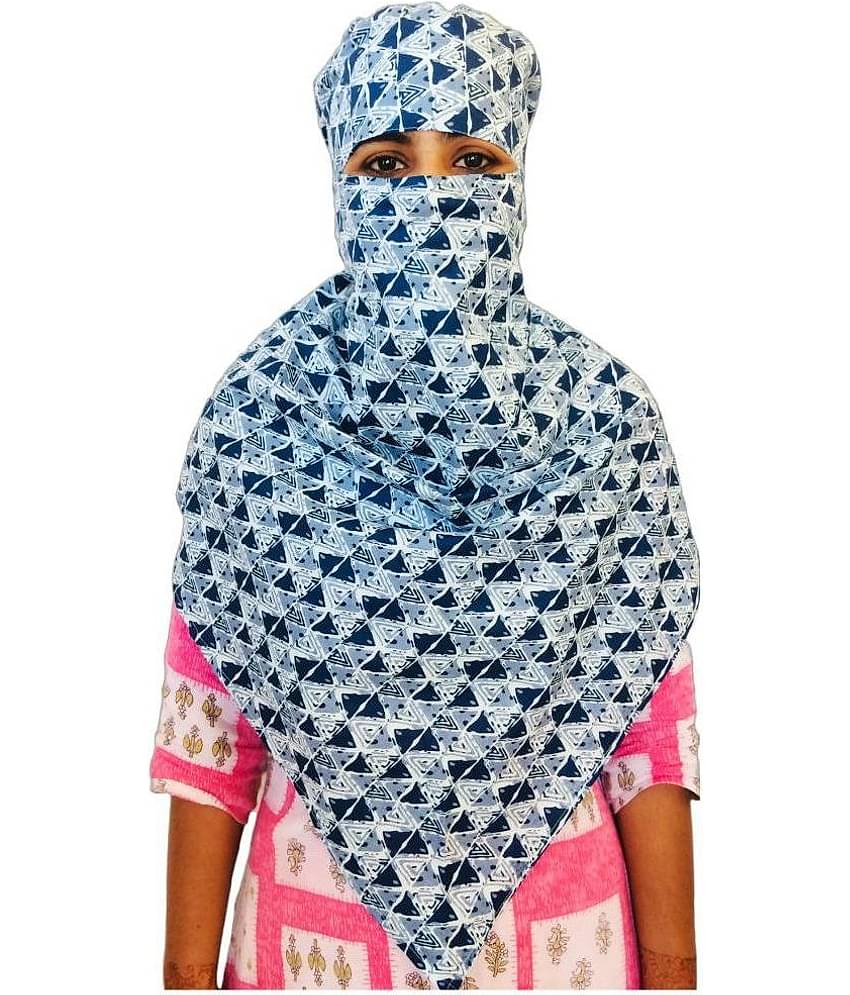 DEEPNYRA - LIVING STYLE - Blue Cotton Women's Scarf ( Pack of 1 )