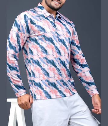 Eyebogler Pack of 1 Polyester Regular Fit Dyed Full Sleeves Men's Polo T Shirt ( Multicolor )