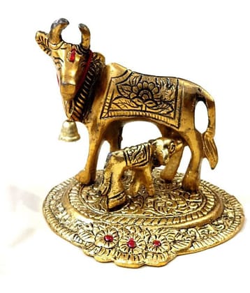 Sigma creations - Kamdhenu Cow Brass Idol