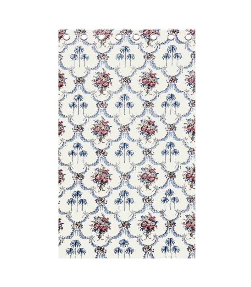 Timeless Blue Pottery Curtains Urban Jaipur Hand Block Prints( 9 Feet )