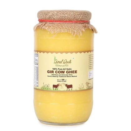 Rural Roots A2 Cow Ghee 1kg | Pure Desi Ghee| Authentic Bilona Method | Healthy & Nutritious for Family