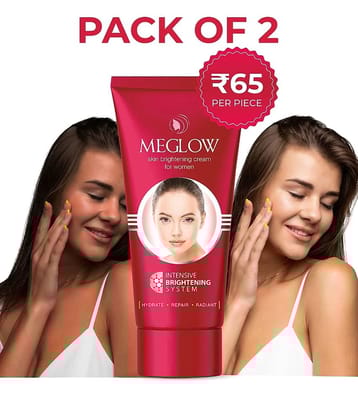 Meglow Skin Brightening Cream for Women it Hydrates and Evens Skin Tone 15g ( Pack of 2 )