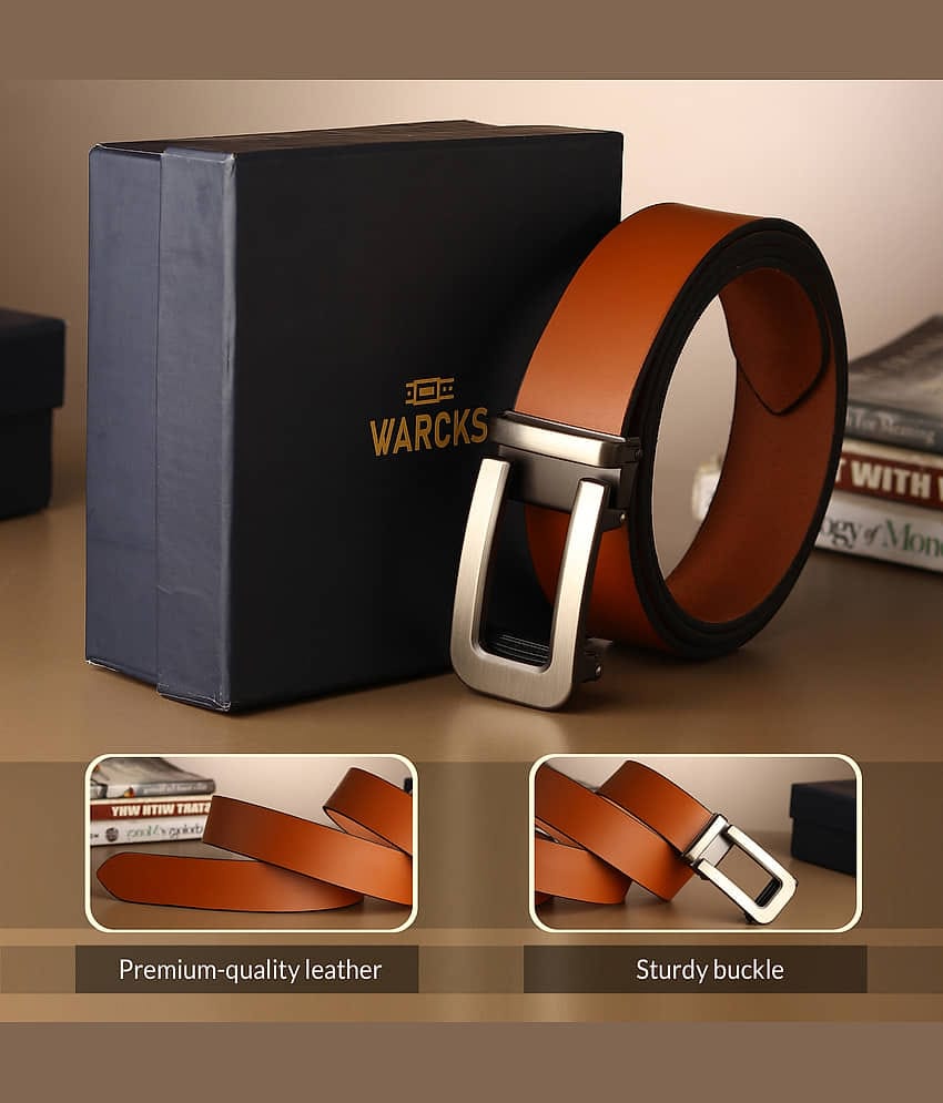 WARCKS - Tan 100% Leather Men's Formal Belt ( Pack of 1 )