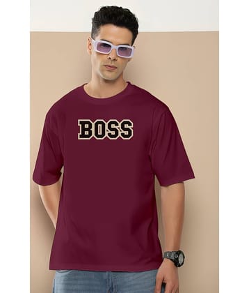 FLYIND Men Cotton Oversized Fit Printed T-Shirt ( Black )