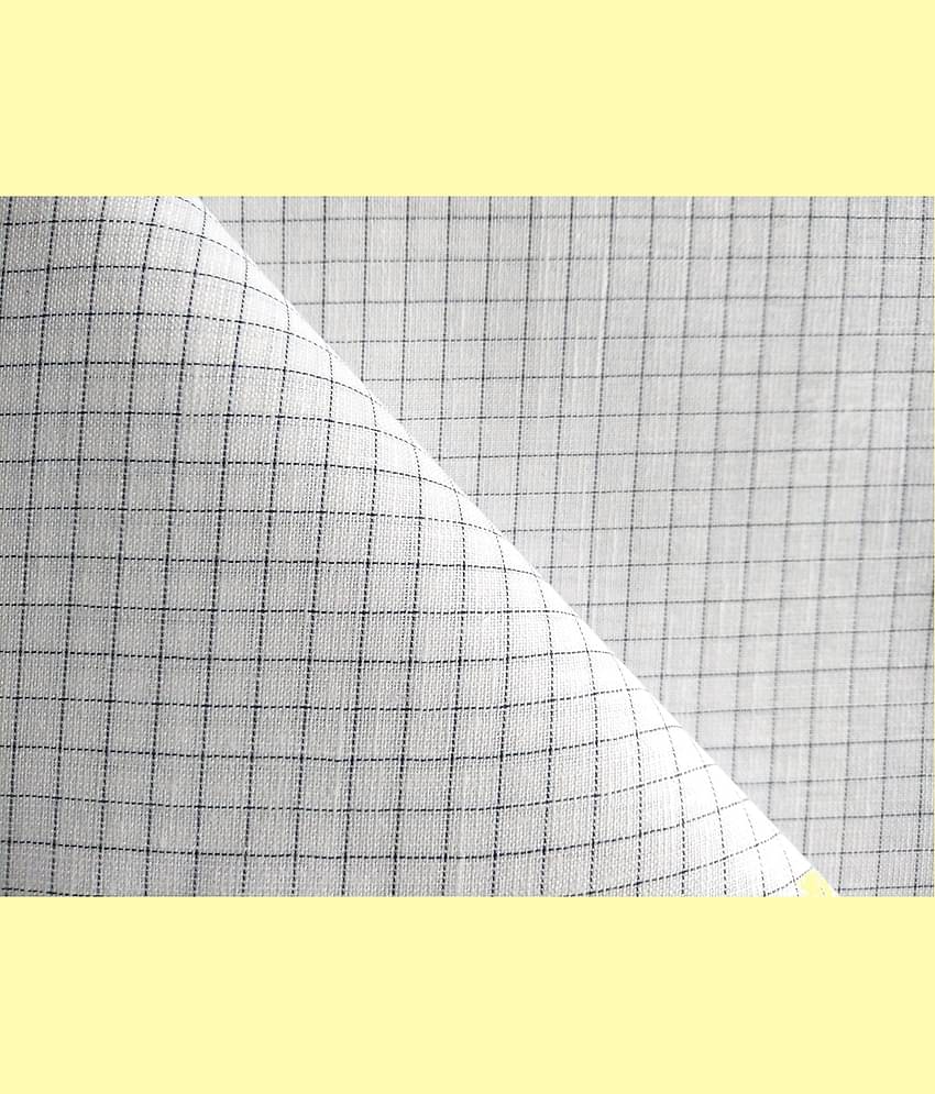 Makhanchor White Linen Men's Unstitched Shirt Piece ( Pack of 1 )