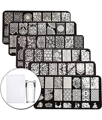 FOK 3 Pcs Stamping Image Plate Décor Accessories 34 g