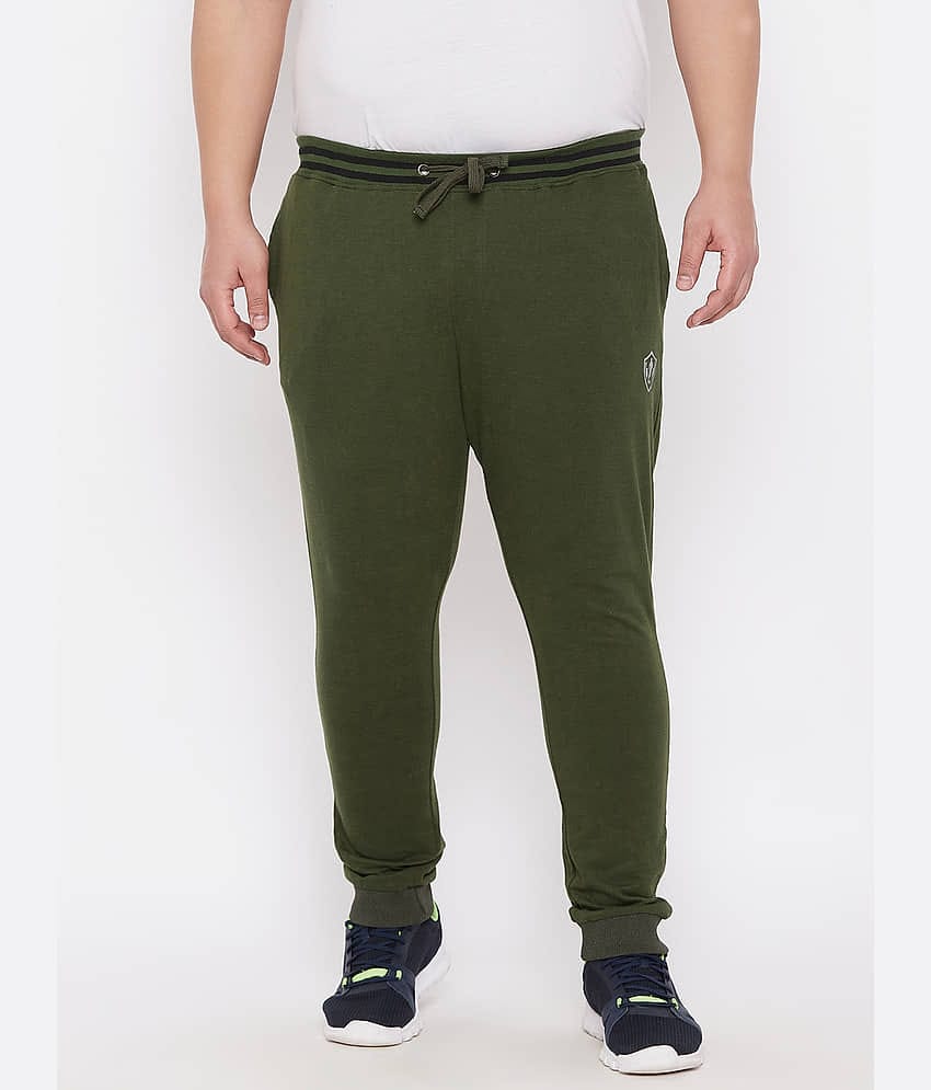 Ardeur - Olive Green Cotton Blend Men's Joggers ( Pack of 1 )