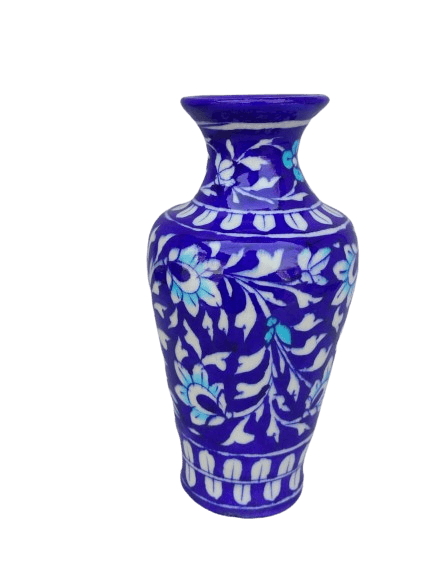 Blue Pottery Flower Pot