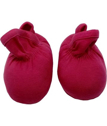 Kaboos Pink Bright Color Baby Booties for Kids(0-6 Month)
