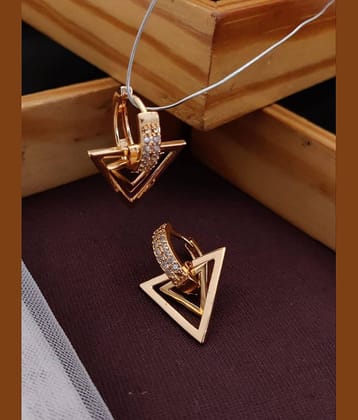 Shivay Fashion Rose Gold Bali Earrings ( Pack of 6 )