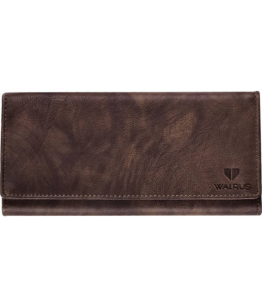 Walrus Brown Faux Leather Purse