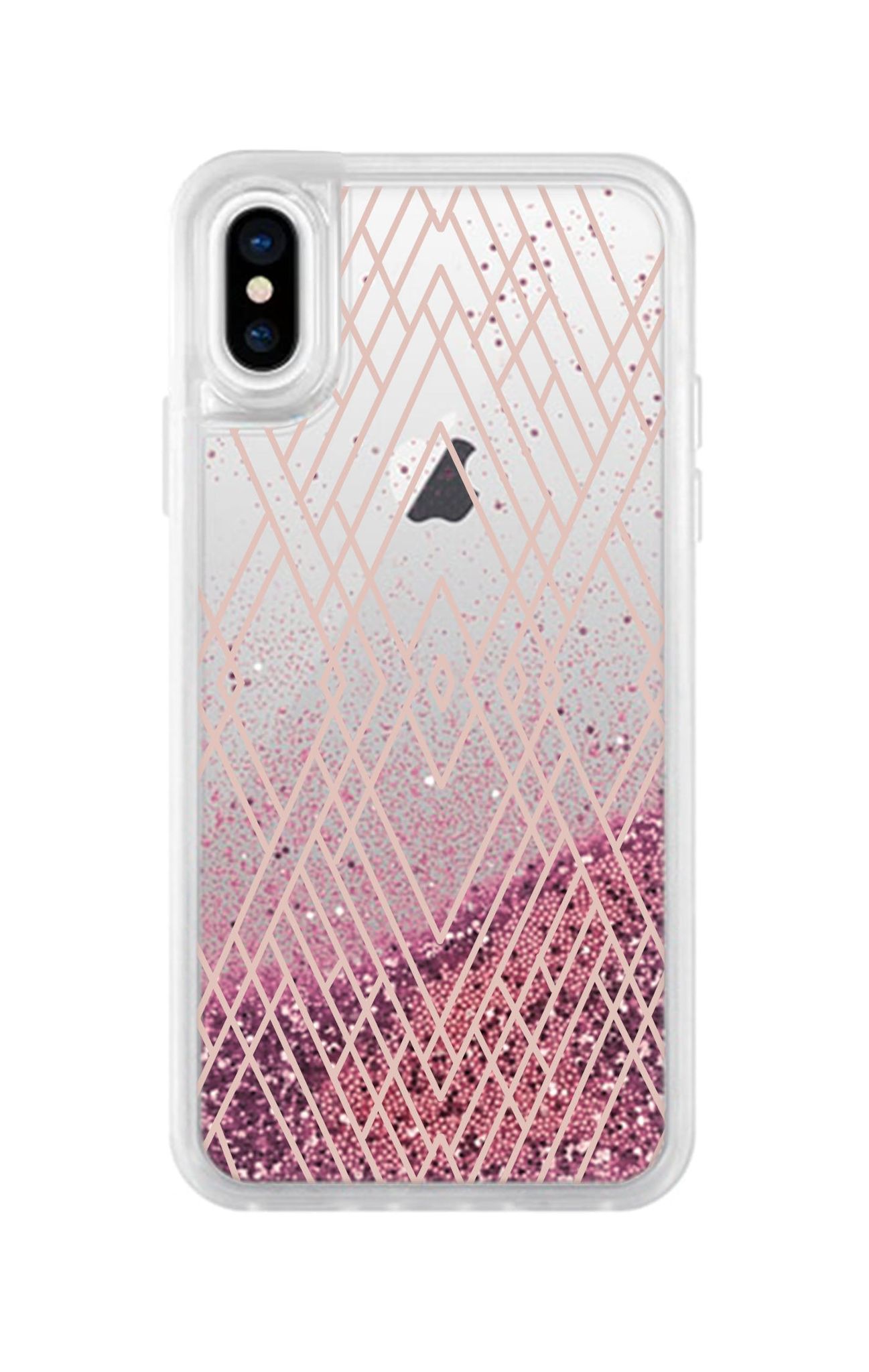 Asthetic Borders Pink Snow Globe Glitter case for iPhone-iPhone 7
