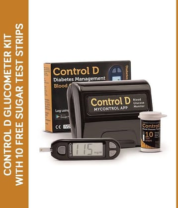 Control D glucometer kit with 10 free sugar test strips