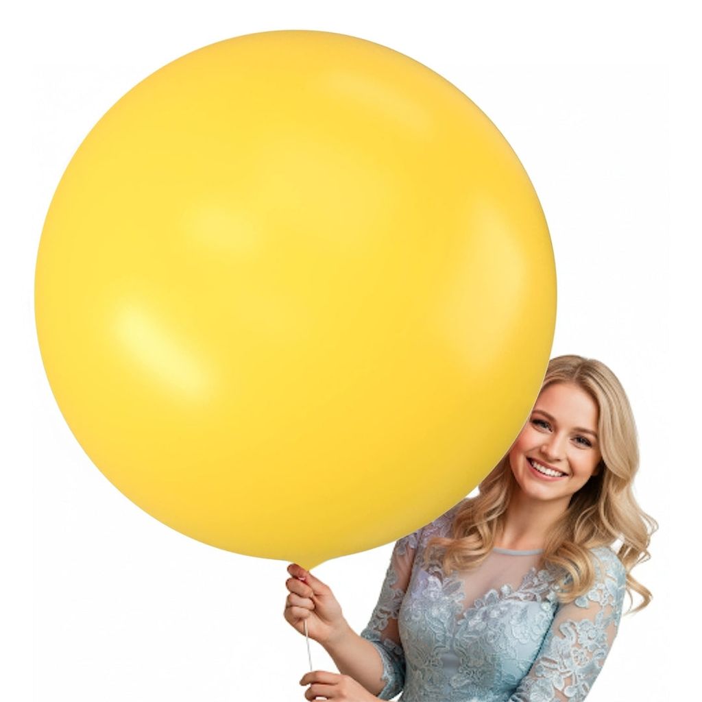 Macaron Yellow bladder Latex/ Rubber Balloon - Helium Quality - 36 inches - 1PC - Party and Festive Needs | Buy online on ZillyBuy