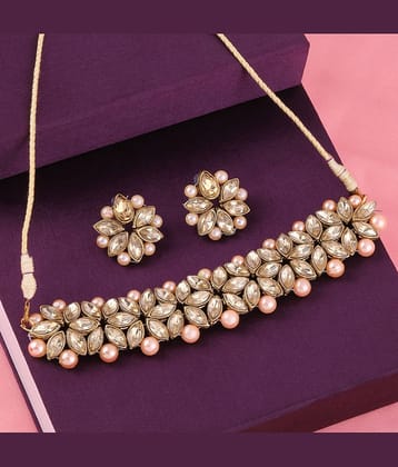Silver Shine Alloy Golden Contemporary Contemporary/Fashion Antique Necklaces Set