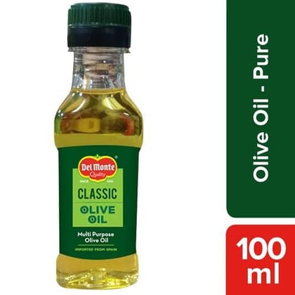Del Monte Classic Multipurpose Olive Oil, 100 ml Plastic Bottle Del Monte Classic Multipurpose Olive Oil, 100 ml Plastic Bottle