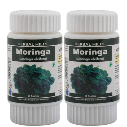 Herbal Hills Moringa Tablets, 60 Tablets-Pack of 2