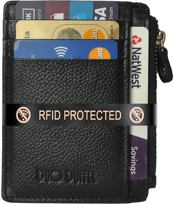 Duo Duffel RFID Protected Leather Credit Card Holder