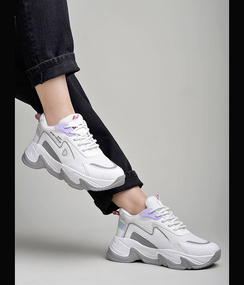 Shoetopia White Women's Sneakers