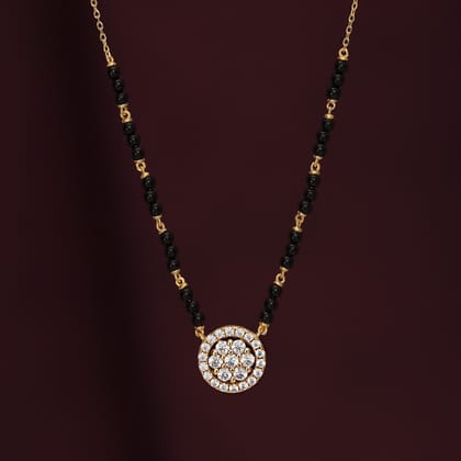 Ekansha Diamond Mangalsutra | BIS Hallmarked | 18k Gold Vermeil