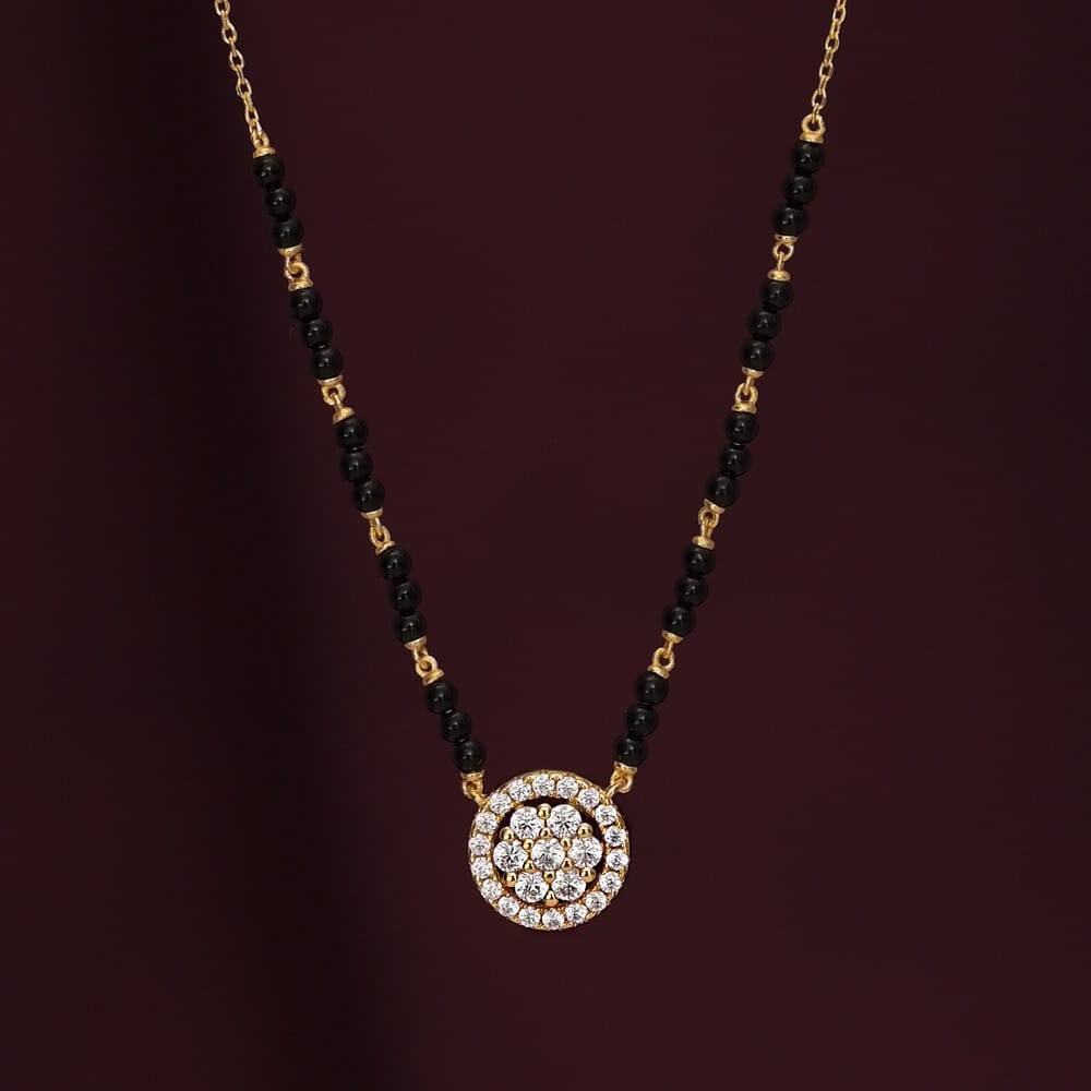 Ekansha Diamond Mangalsutra | BIS Hallmarked | 18k Gold Vermeil