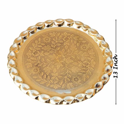 Brass Plate With Flower Design (ZMAS587 E)