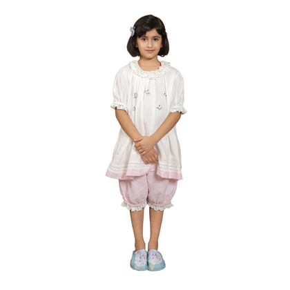 DE CHEVALERiE en Rouge  - Ashter Rose Nightdress - Pink 4- 5 Years