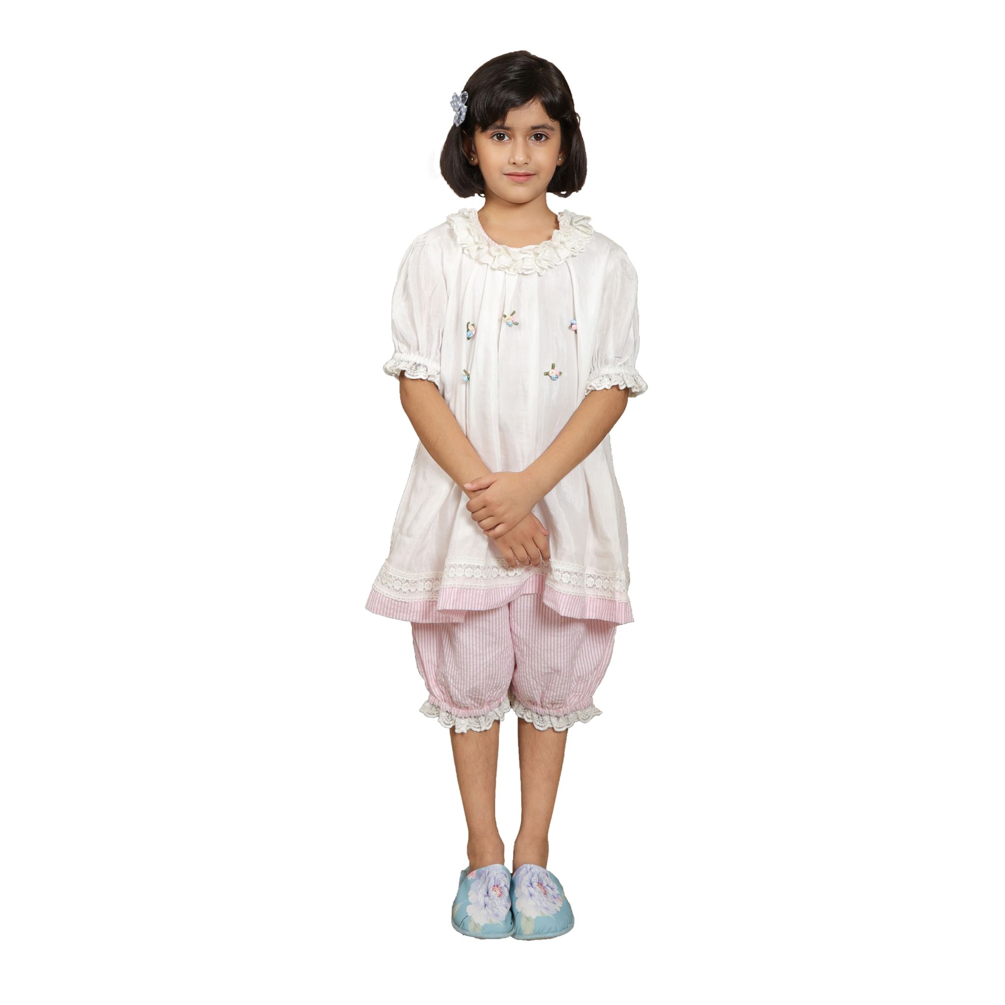 DE CHEVALERiE en Rouge - Ashter Rose Nightdress - Pink 4- 5 Years