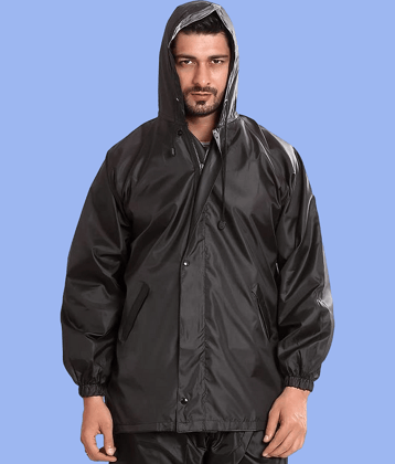 PP Kurtis Black Polyester Men's Raincoat ( Pack of 1 )